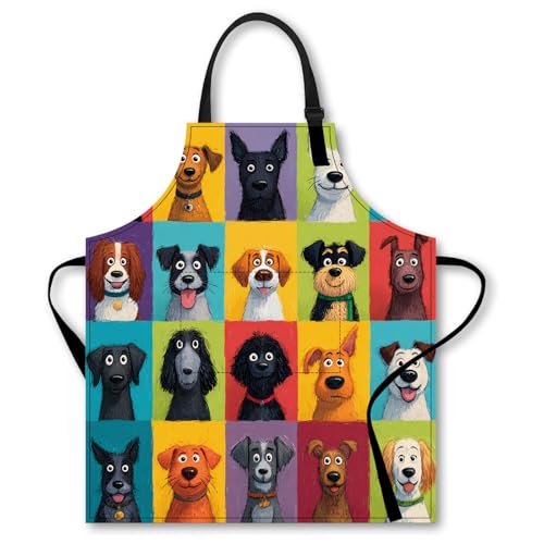 Image of Nuxovilar Cute Apron with Pockets, 26.77 * 30.7 Inches, Versatile for Meal Prep, Baking, Holiday Cooking