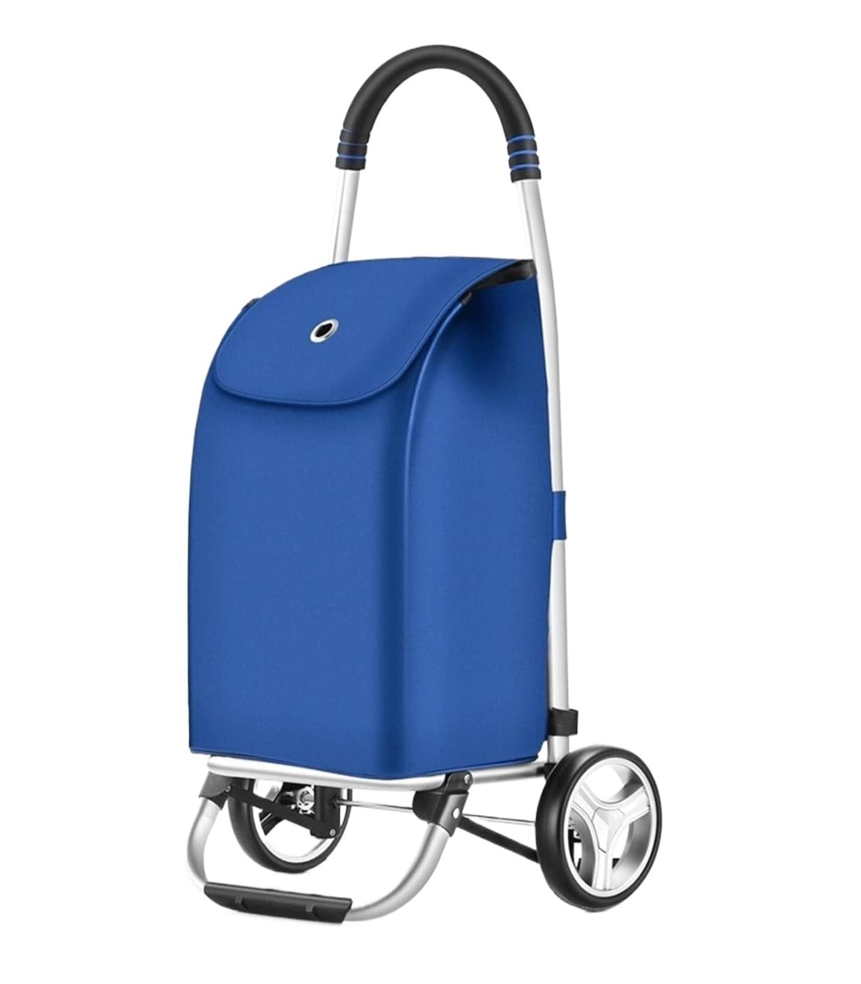 SBZIOJHDR foldable shopping trolley， Folding Shopping Trolley with Removable Oxford Cloth Bag for Laundry Grocery(Blue,2 wheels)