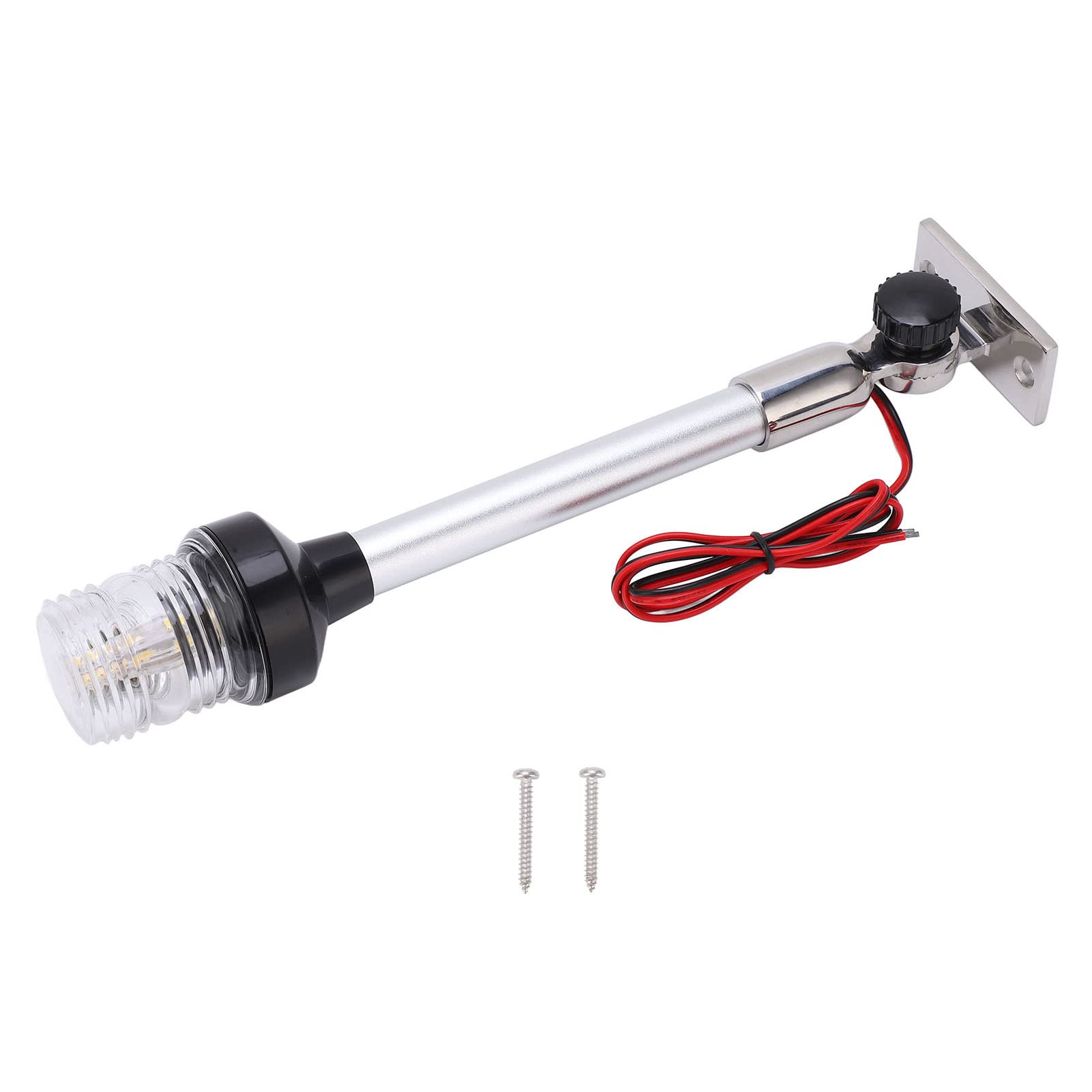 VGEBY Faro di Navigazione a LED 360° 12 Pollici per Barca Marina | Impermeabile IP66, Base in Acciaio Inox 316, visibilità Fino a 2 Miglia Nautiche, Alimentazione DC 12-24V, Luce bianca.