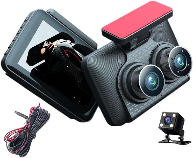 Triple Lens Dash CAM for BMW M2 F87 G87 2016-2025, 1080P HD Dashboard Camera Car Radio Camera 4 Inch Screen, with 64GB Card Car Accessories