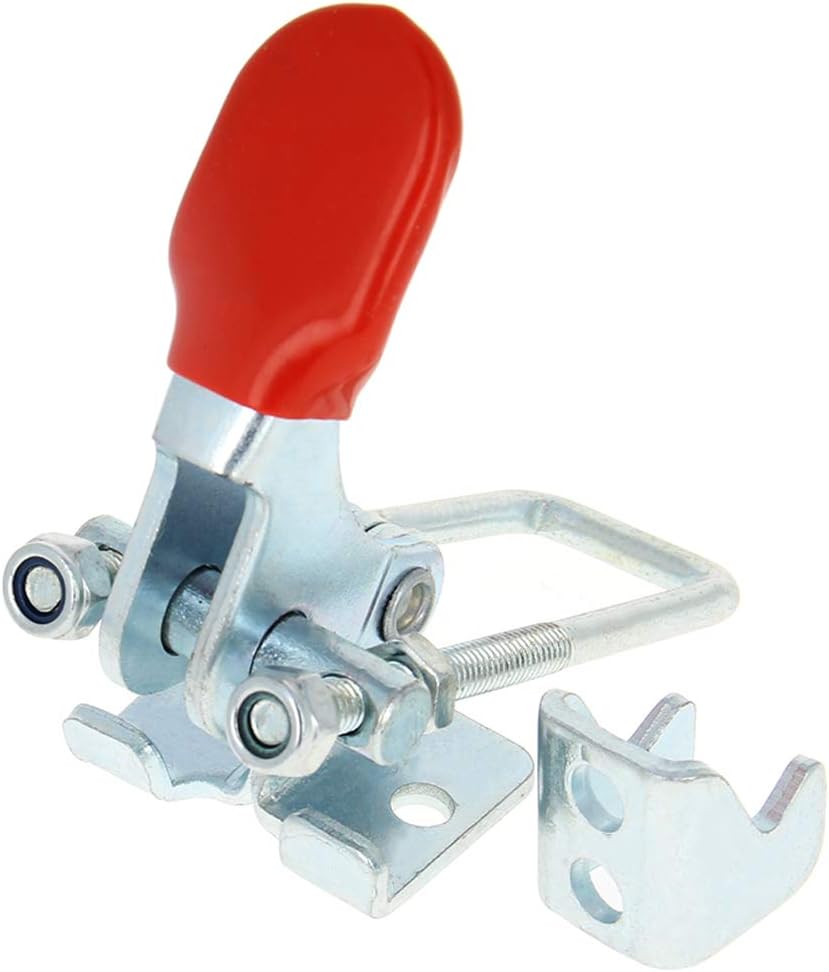 Utoolmart Adjustable Toggle Clamp, Pull Button Quick-Release U Self Lever Latch Type Toggle Clamp 705 lbs Capacity, YJ-40336 Pull Action Adjustable Latch 3 Pcs