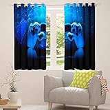 ✿ 【Juego de cortinas】: el juego contiene 2 paneles de 12 cm de ancho x 40 cm de largo. Se puede lavar a máquina en un ciclo suave con agua fría. Planchar a baja temperatura y secar en secadora a baja temperatura.