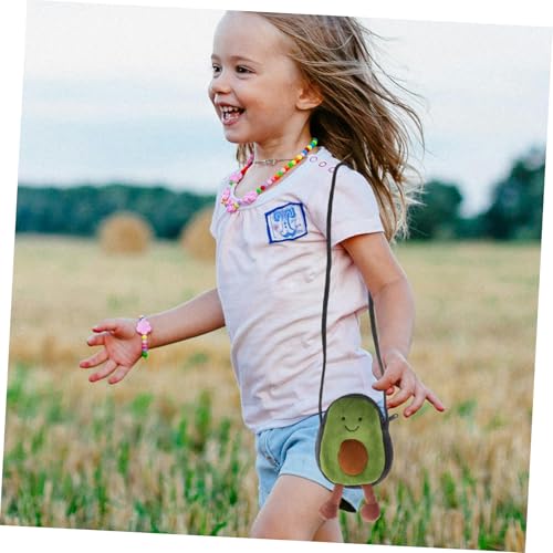 Beaupretty Avocado Purse Coin Bag Student's Phone Bag Multi-purpose Coin Pouch Boys and Girls Crossbody Fashionable Fruit Shaped4