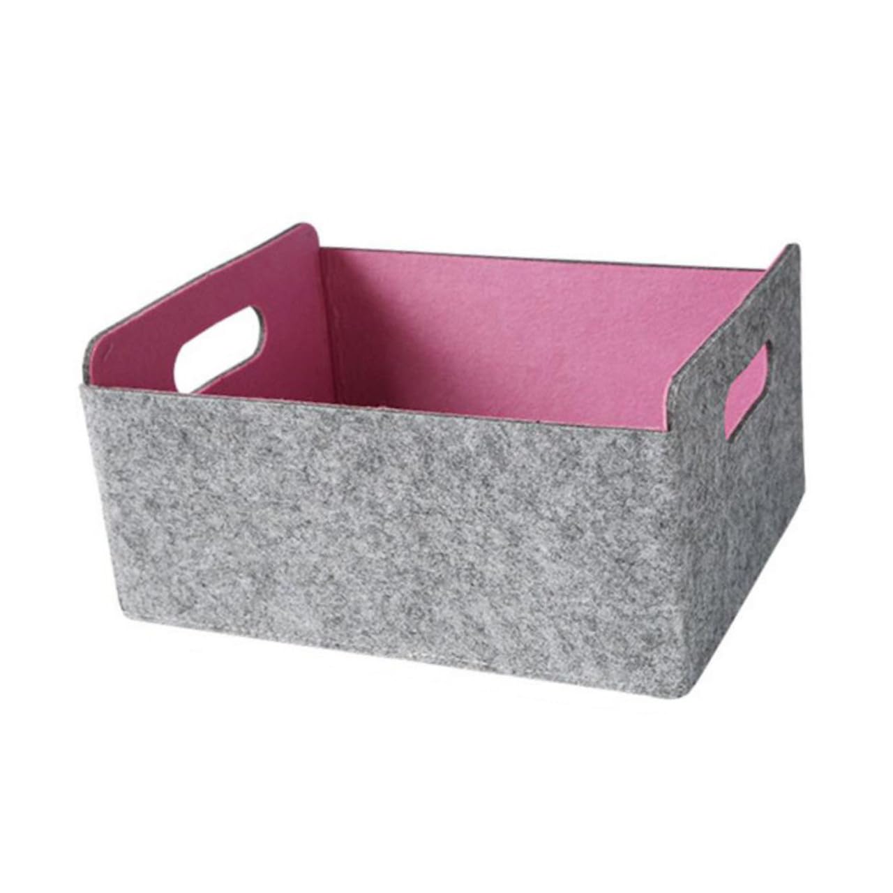 Cesta De Almacenamiento Plegable De Fieltro Organizador De Objetos Contenedor Práctico Para Oficina y Hogar Diseño Simple y Elegante