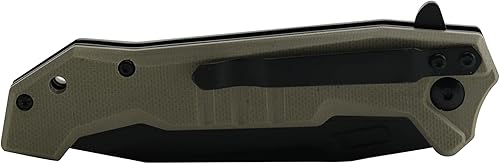 Miniatura 3 de S-TEC Cuchillo de bolsillo plegable EDC con rodamiento de bolas con mango compuesto G10, múltiples estilos para elegir, forma de hoja modificada con