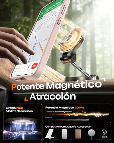 Image of TOCOL for Samsung Galaxy S26 Case, Compatible with Magsafe, Full Camera Protection, Built-in Magnetic Ring, Drop Protection, Translucent Matte Phone Case for S26 6.3 inch (Desert)