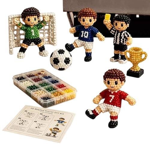 Kit de bricolage de perles figurine football 3D loisir créatif