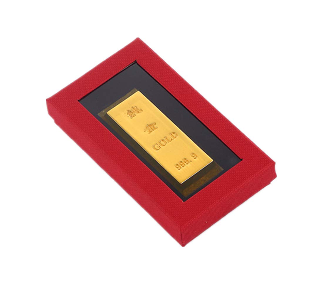 Zzooi Gold Bar Gold Bar Brick Simulated Metal Gold Bar Feng Shui Decor