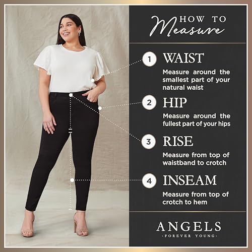 Angels Forever Young Curvy Cropped Jeans for Women, Geneva, 10 by Angels Forever Young - Used condition - Image 5