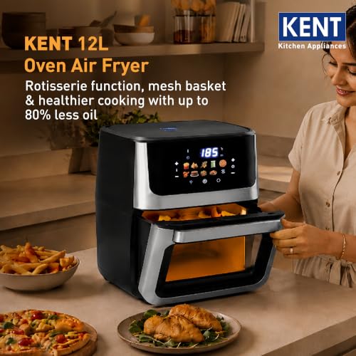 KENT Digital Air Fryer Oven 12L Black Digital Black 12L - Image 3