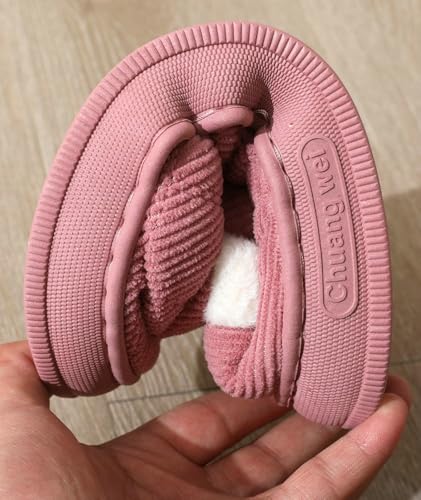 Caistre Unisex Bootie Slipper Winter Plush Warm Shoes Comfy Fleece Lined Cozy Boot Anti-Slip Memory Foam Slipper Shoes Indoor Outdoor4