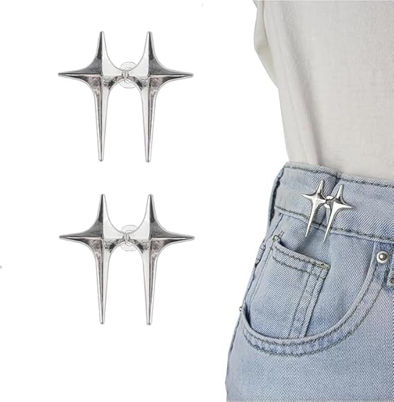 Image of Pant Waist Tightener, Adjustable Waist Buckle Set, Extra Button for Jeans to Make Tighter, Instant Jeans Button Pins for Pants Jeans Skirts, No Sewing Required