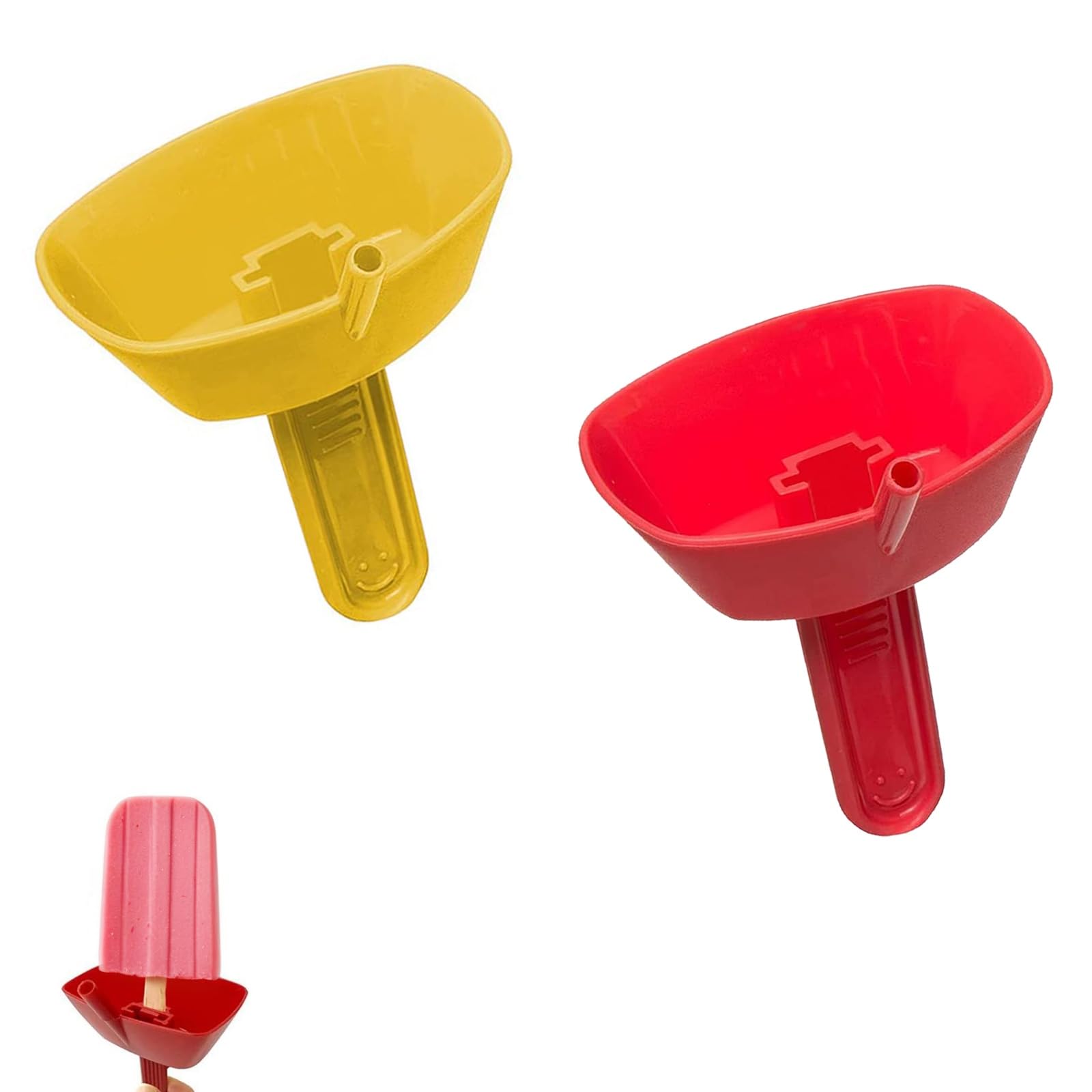 Drip-Free Popsicle Holder (Pack of 2) - Mess-Free Frozen Treats Holder with Straw - Leak-Proof