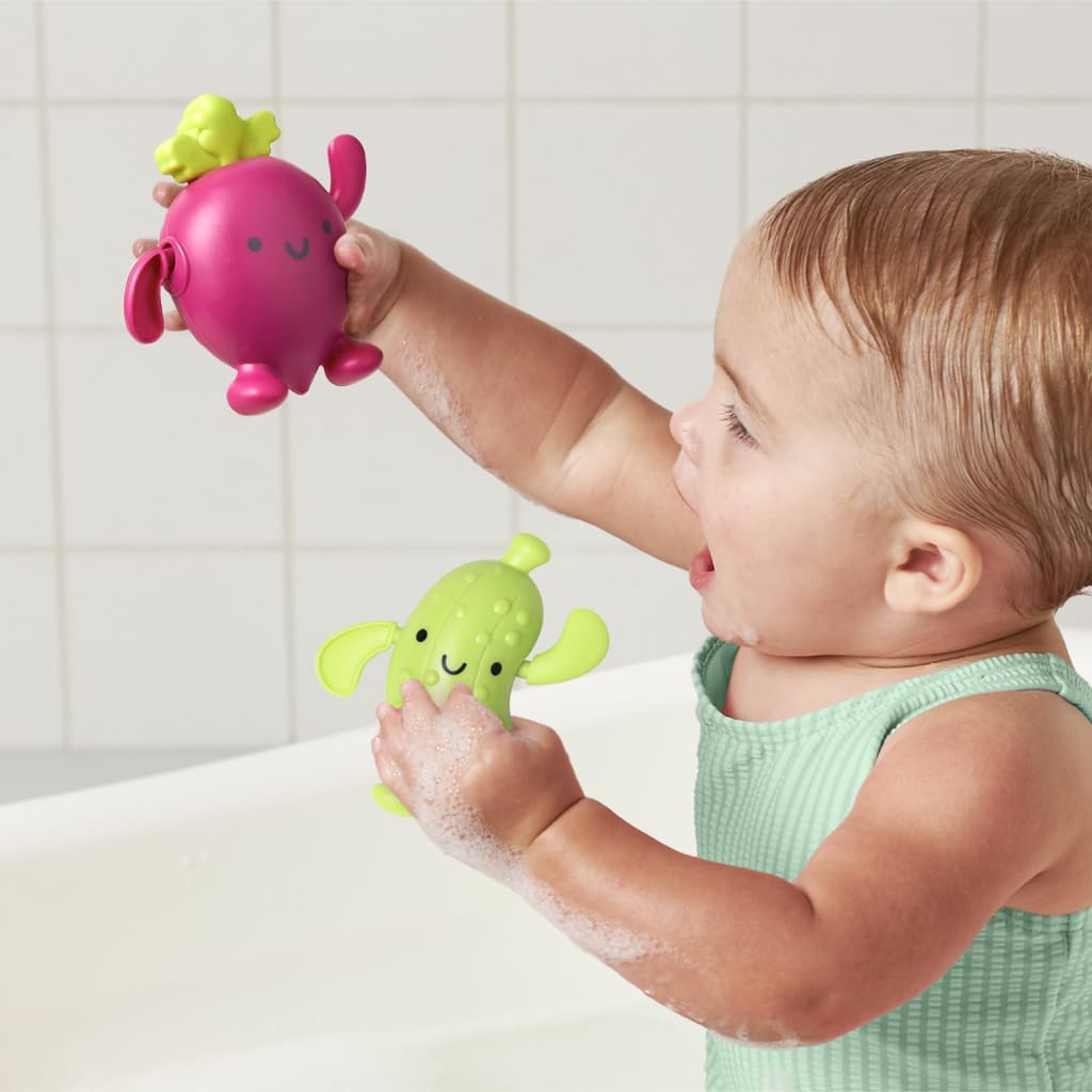 Itzy Ritzy Wind-Up Bath Toys, Swimming Water Toys Set of 2 (Pickle & Beet) image 2