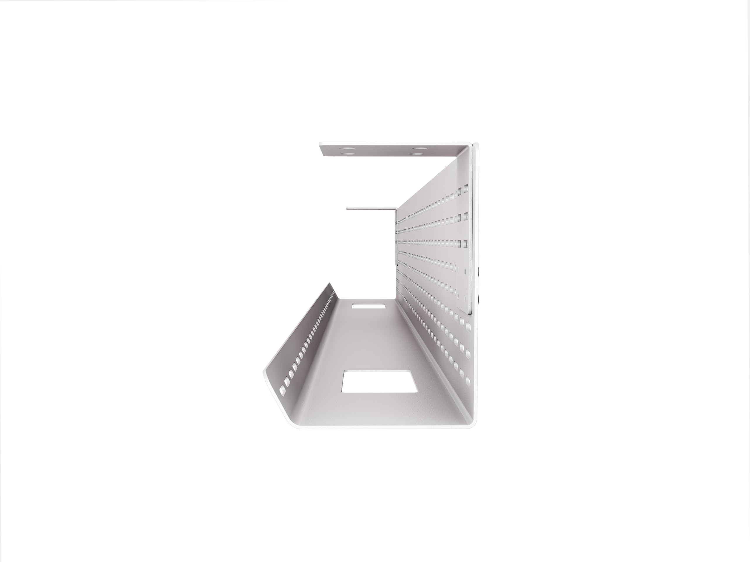 OAKYWOOD - Untertisch Kabelmanagement - Kabelkanal Grid - Praktisches Kabel Schreibtisch Organizer - Langlebige pulverbeschichtete Stahlkonstruktion - Kabelmanagementbox - 100x15x10cm - Weiß