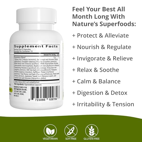 bioptimizers - cycle support - period support supplement for women - bloating and cramping menstrual relief - 45 capsules