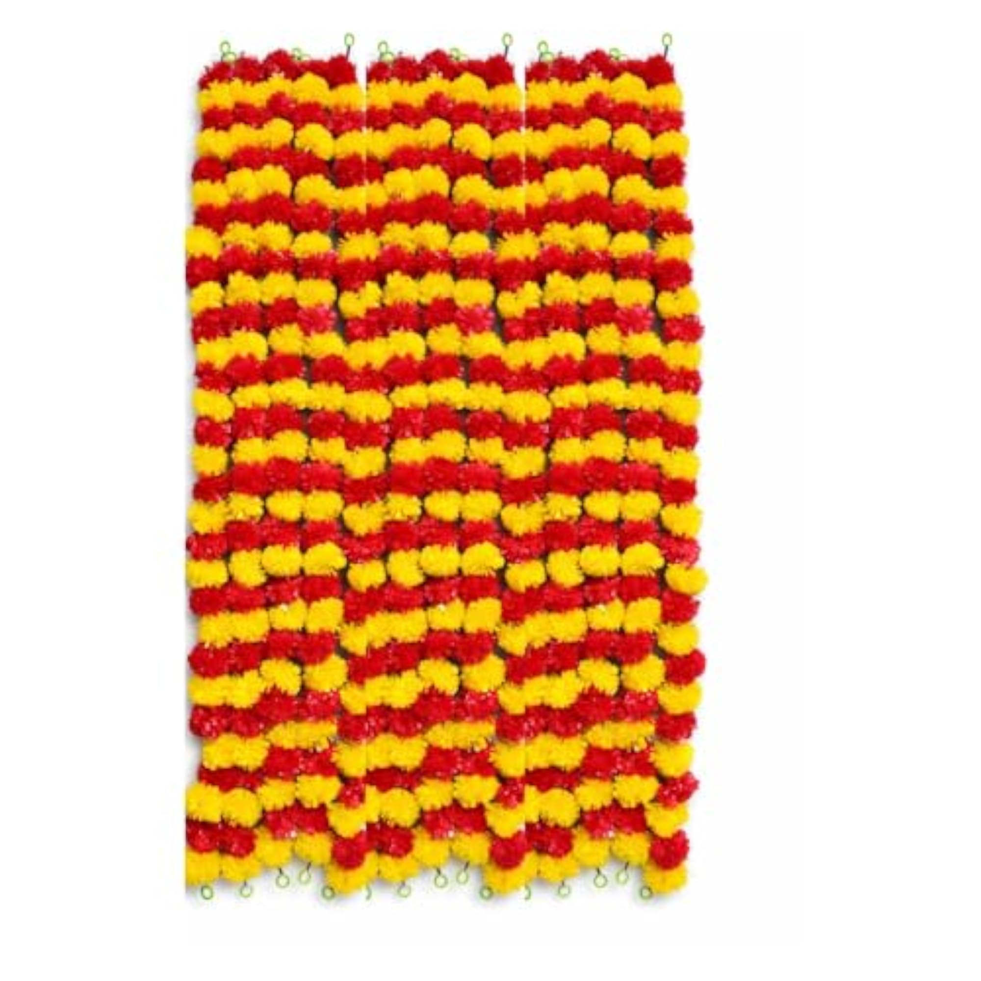Artificial Marigold Fluffy Flower Garland for Decoration