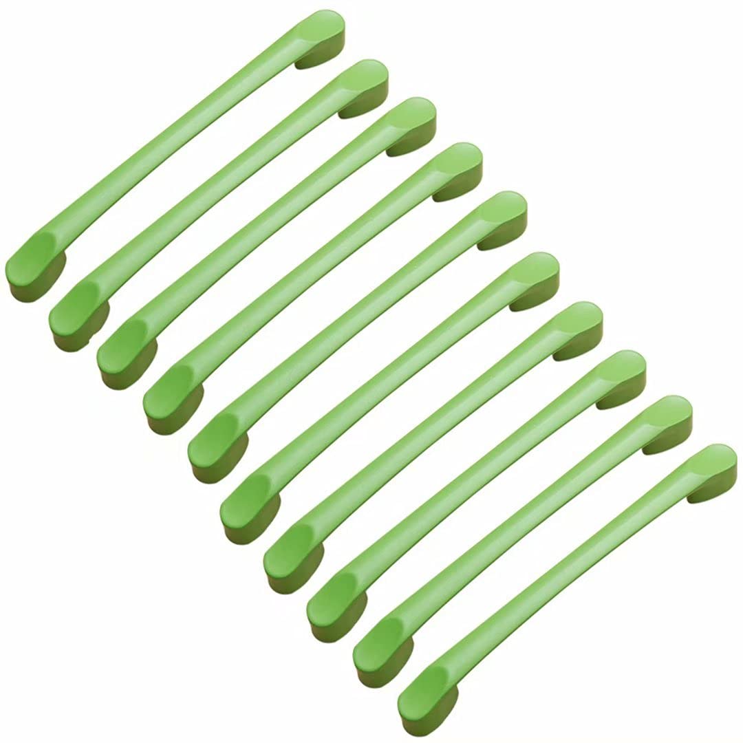 10 Stück Einfache Aluminiumlegierung Griff Küchenschrank Schuh Kleiderschrank Tür Schubladenknöpfe Möbelgriff Hardware Schrankgriffe (Grüner Lochabstand 128 mm)