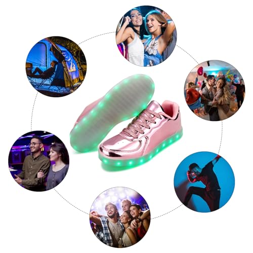 Image of Light Up Shoes Men Women LED Shoes USB Charging Adult High Top LED Sneakers Glow in The Dark Footwear for Dancing Party Festivals Festivals