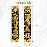 2026 Graduation Decorations, Graduation Banner for Class of 2026, Hanging Door Porch Sign, Indoor Outdoor Wall Decor