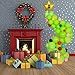 Christmas Balloons Tree Lime Green Balloon Garland Arch Kit Fruit Light Green Latex Balloon Star Foil Balloons for Birthday Jungle Tropical Summer Luau Hawaiian Christmas X-mas Day Decorations