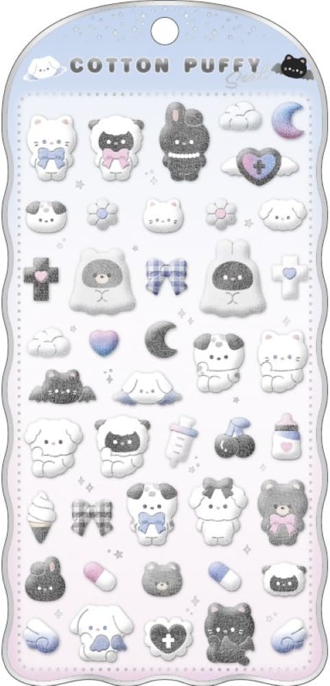 Amazon | クラックス CRUX コットンパフィーシール モノクロ 立体