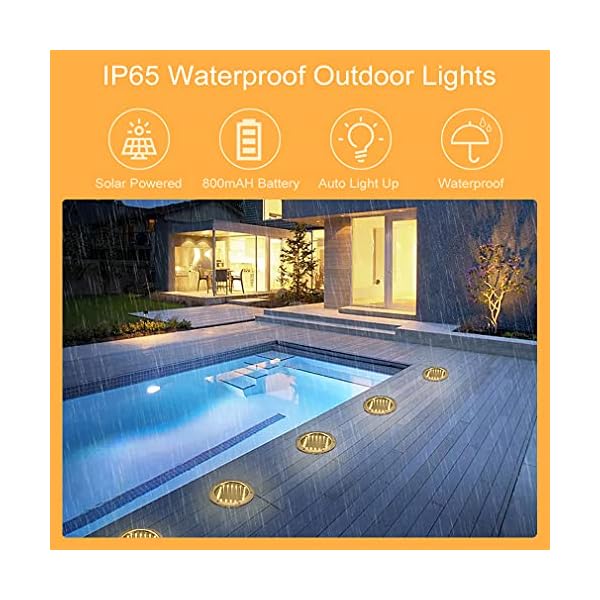 Opard Solarleuchten für Außen, 8 LED Solarlampen für Außen Garten Solar Gartenleuchte Bodenleuchten IP65 Wasserdichte… – Bild 7