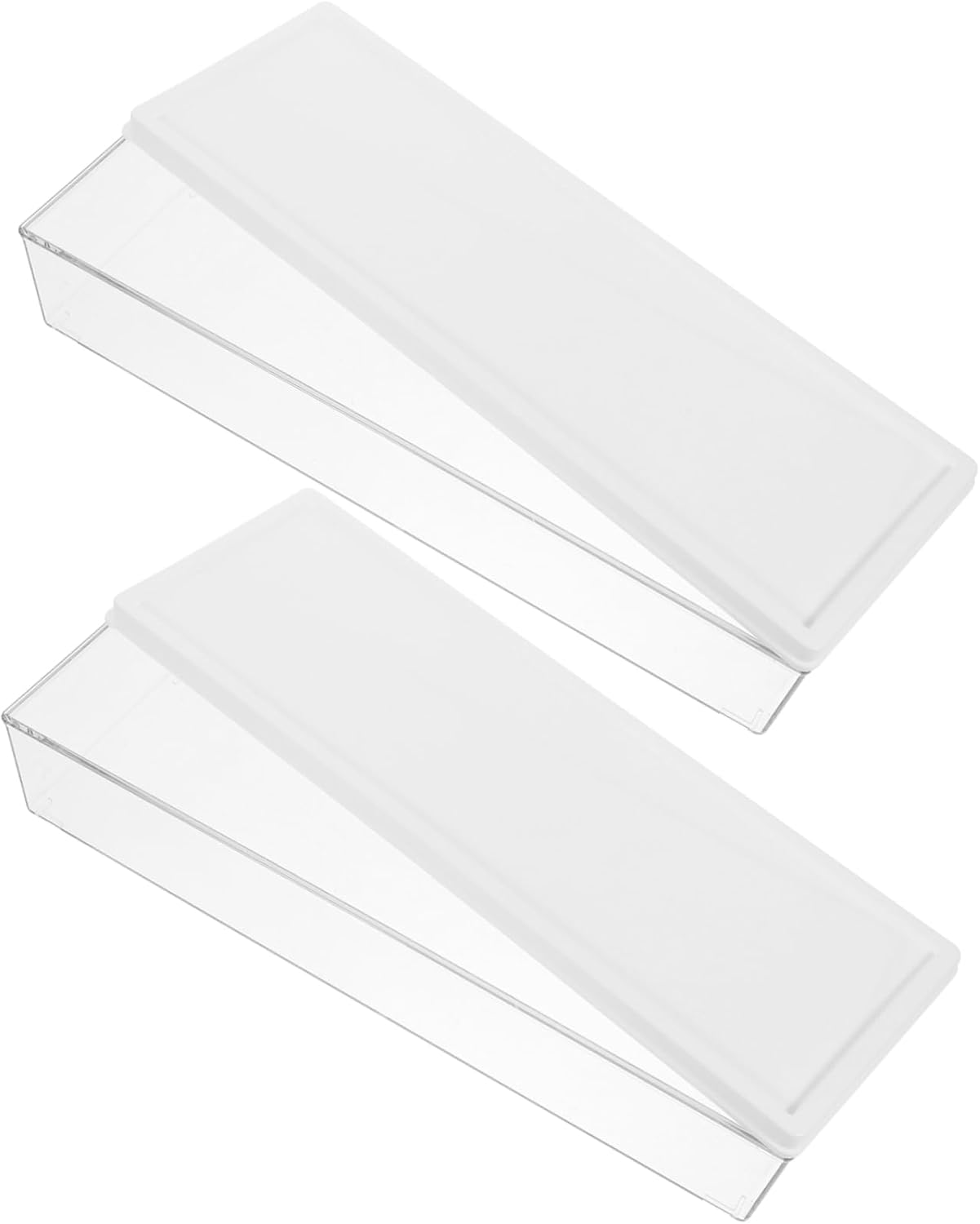 2pcs Transparent Food Storage Box Multi Functional Pasta Container for Refrigerator for Spaghetti Grains Fruits Snacks Practical Kitchen Organizer with Fine Workmanship