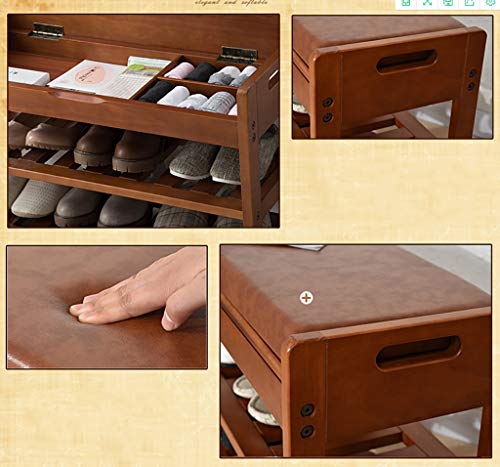 Étagère à chaussures avec coussin rembourré et structure bois - 5