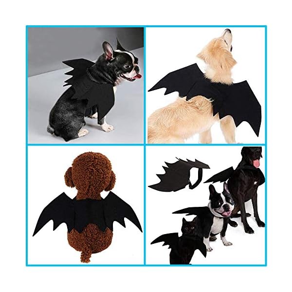 Cat bat wings, airlxf pet cat bat wings for halloween party decoration black cat bat wings for cat dress up accessories cosplay for cat small dogs puppy - image 6