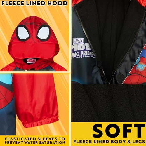 Get Trend Rain Suit Boys Hooded Fleece Lined Waterproof Kids Rain Coat Outdoor Fishing Hiking Overalls Gifts for Boys4