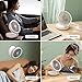 EDON Table Fan, Rechargeable Battery Operated Desk Fan with Auto Oscillation 90 Foldable Ultra Quiet 4 Speeds Light, Portable Air Circulator Fan with Hook, Wall Fan for Bedroom Home Desktop