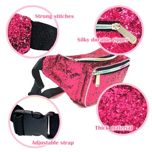 Fanny Pack Holographic with Heart Sunglasses,Waterproof Adjustable Belts Crossbody Waist Bag for Women Men Daily Wear, Bachelor Party - Image 5