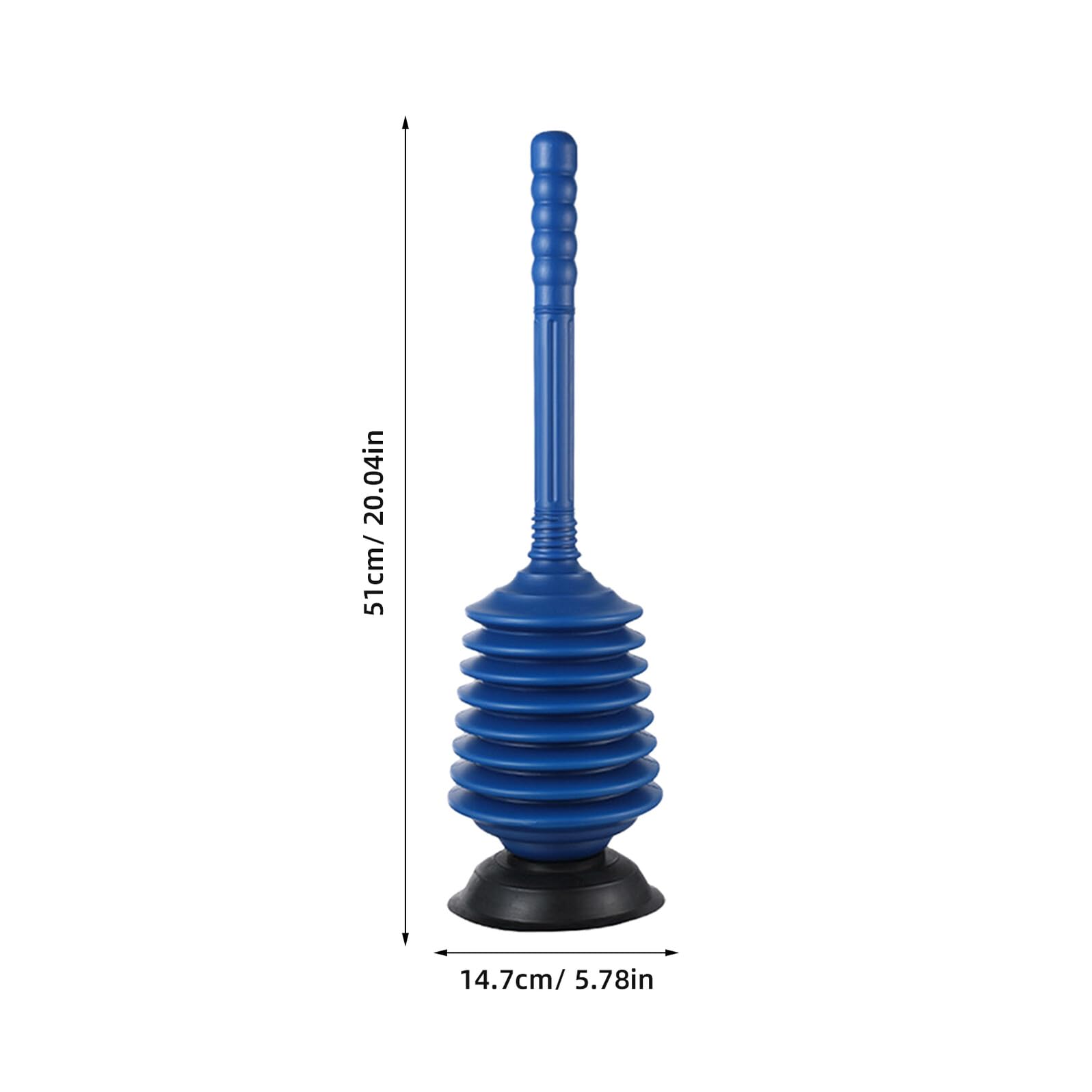 Zerodeko Desatascador Color Azul Succión de Alta Presión para Inodoros Material PP Resistente Adecuado para Desatascar Tuberías en Baños y Cocinas