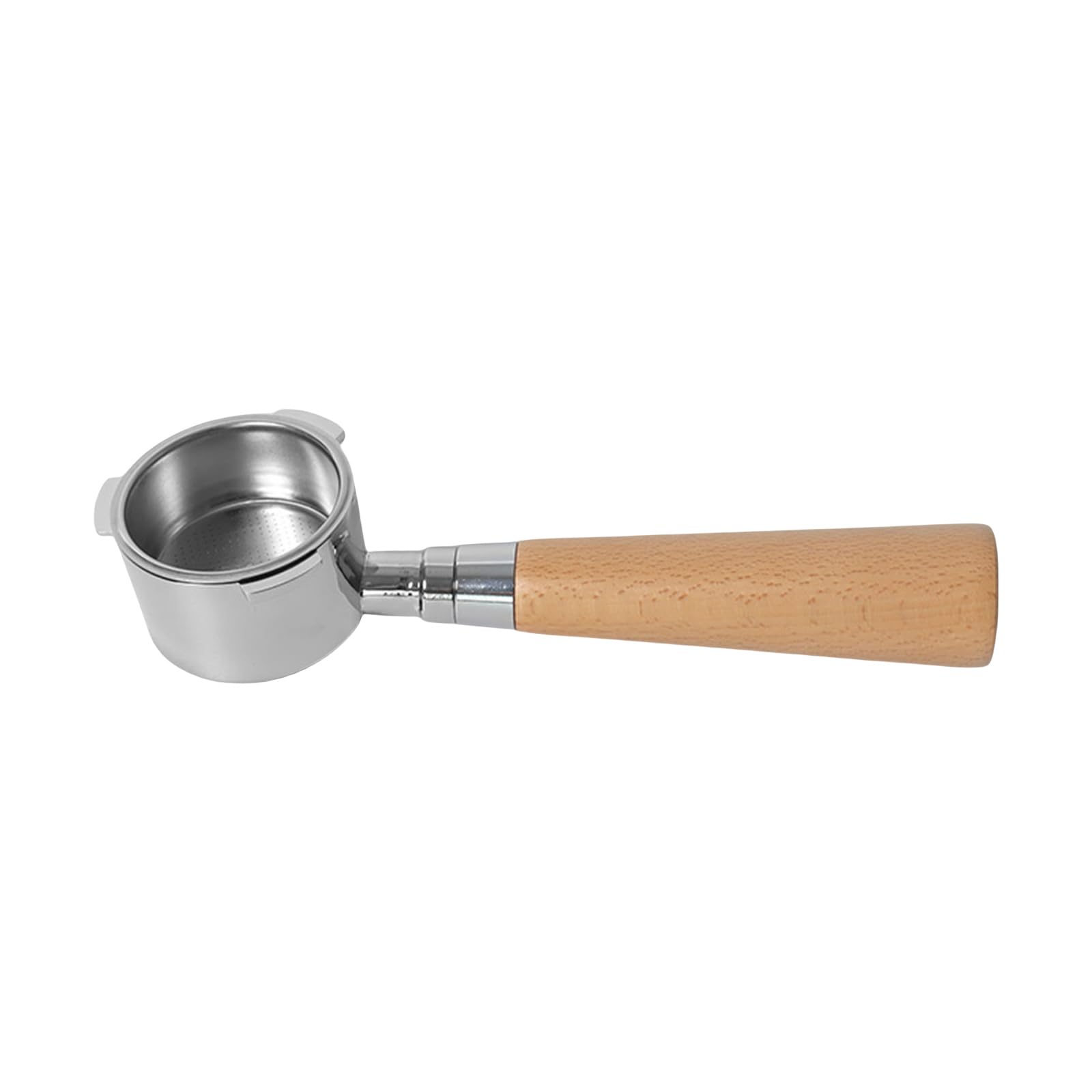 Porte-filtre 51 mm sans fond en bois noble pour un espresso parfait