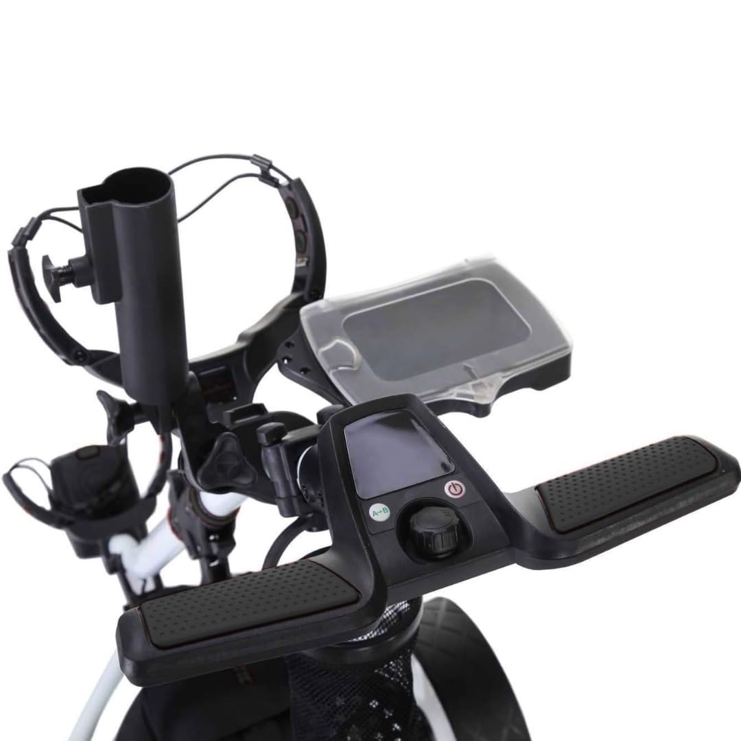 Ultramax Elektrischer Golftrolley mit Blei-Säure-Akku und Ladegerät | Gratis Zubehör | 9-Gang-Steuerung | Automatische Distanz | Leichtes Faltbares Aluminium
