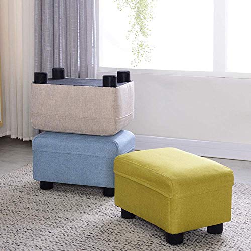 Tabouret tissu carré 37cm petit banc déhoussable