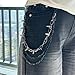 Pants Chain For Men Women-Black/Silver Spike Punk Belt Chains Stainless Steel Wallet Chain-Goth Jean Accessories Y2k Emo Fashion Pocket Hip Chain For Mens