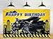 Bat Hero Backdrop for Birthday Party Decorations Yellow Background for Party Cake Table Decorations Superhero Black Batman Theme Banner 5x3ft