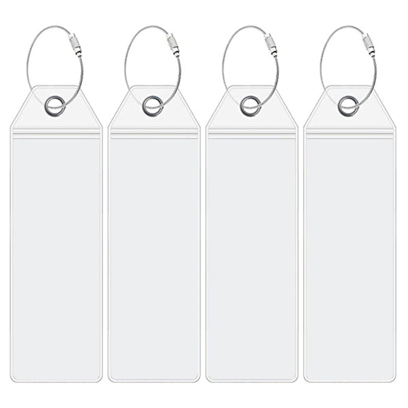 Healeved Etiquetas De Equipaje Transparentes Inoxidable Para Ligeras Y Para Maletas Y Mochilas 4 Piezas X 5