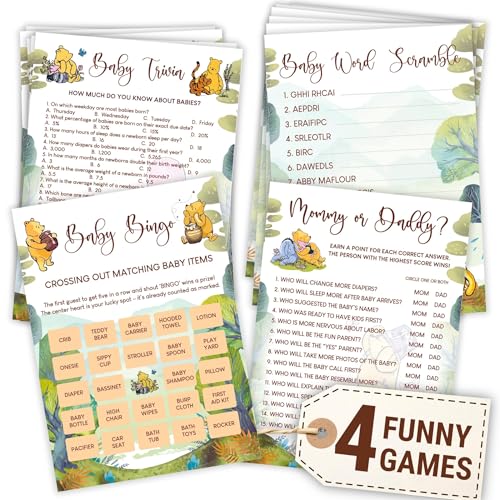 Woodamore Winnie Baby Shower Games Boy - Pooh Baby...