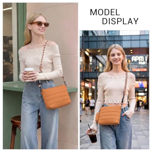 Image of ACUARIO Crossbody Bags for Women - Puffy Tote Bag Purse for Work, Travel, Shoulder Handbag with Small Wallet