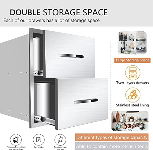 Outdoor-Kitchen-Drawer-Stainless-Steel-Access-Drawers-for-Outdoor-Kitchen-Island-Grill-Station18W-X-23H-X-23D-Double-Drawers Outdoor Kitchen Drawer Stainless Steel Access Drawers for Outdoor Kitchen Island Grill Station18W X 23H X 23D Double Drawers
