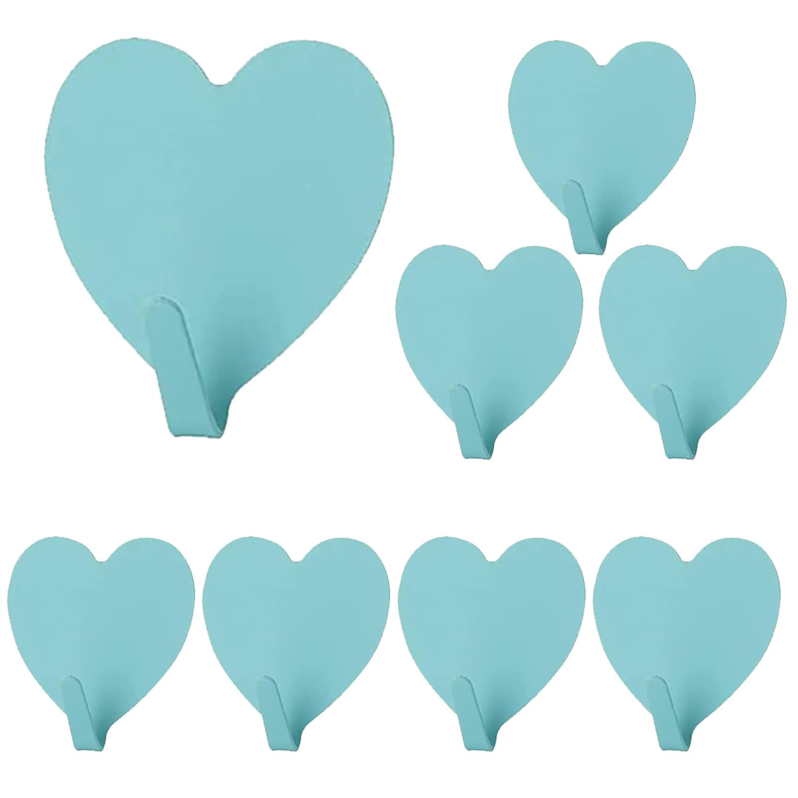 ETHZZLE 20pezzi Ganci Adesivi Forma Di Cuore Acciaio Inox Senza Tracce Per Bagno e Cucina Design Decorativo Facile Da Installare Su Superfici Lisce Resistente e Duraturo