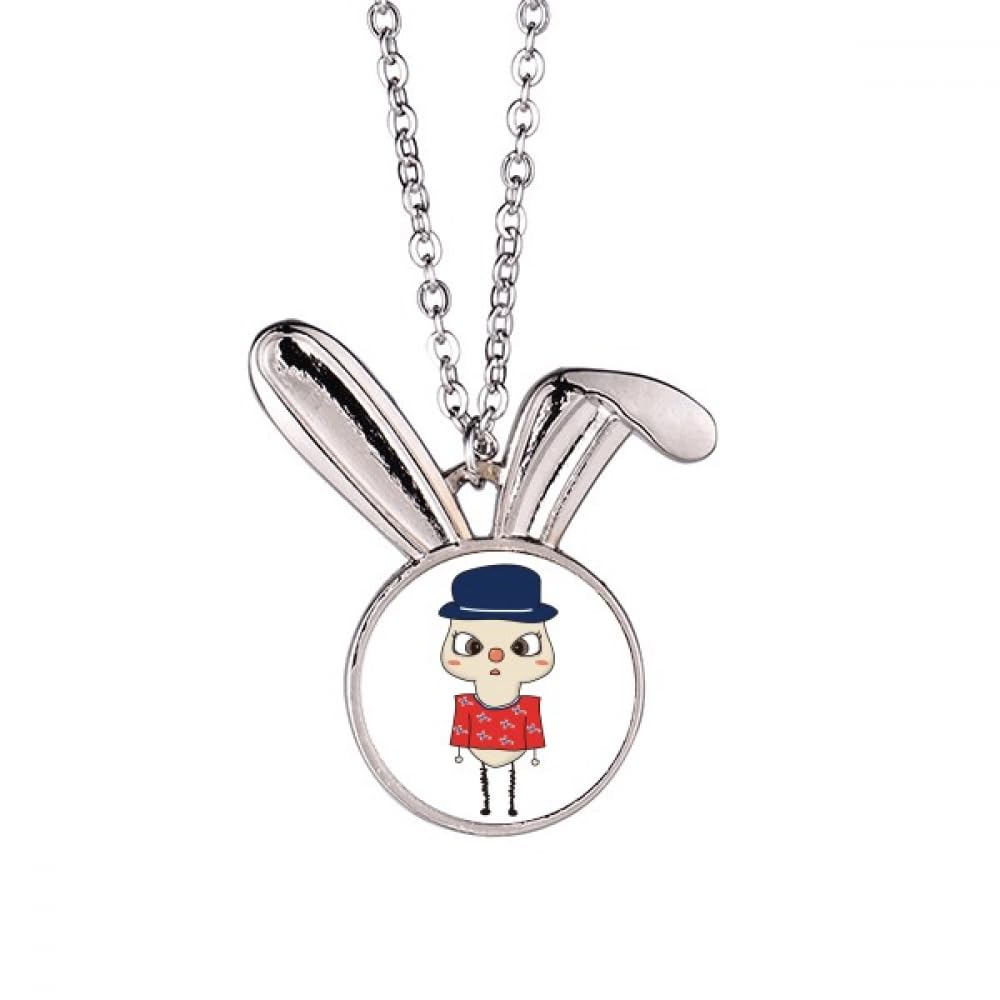 Collier lapin avec pendentif drapeau UE Norvège idée cadeau originale