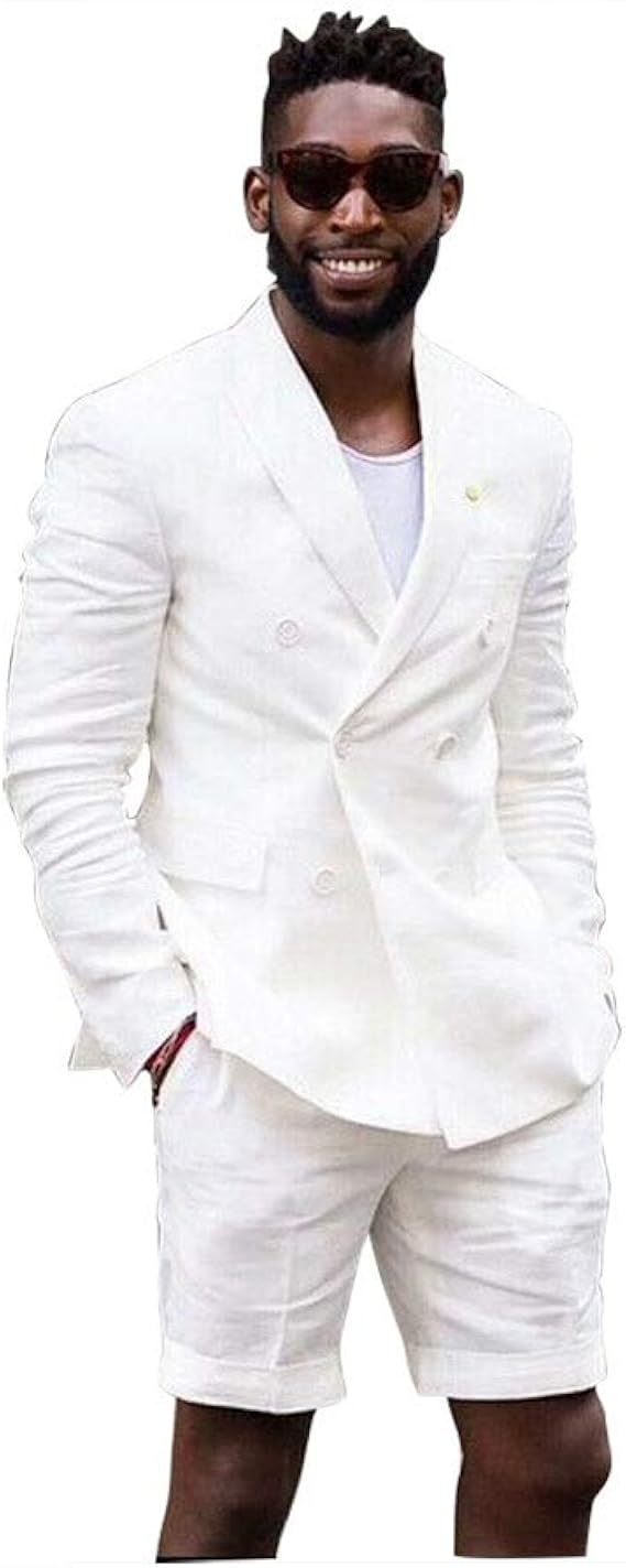 all white shorts set