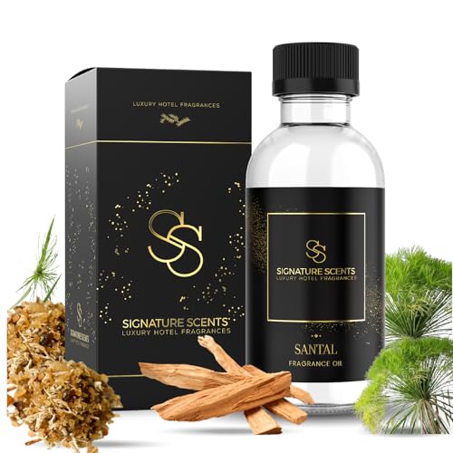 Luxury Hotel Diffuser Oil for Hotels and Homes - Aromatherapy Oils for use with an Essential Oil Diffuser at Home - Fragrance-Scent Diffuser Oil Blend (Santal) 4.05fl oz (120ml)