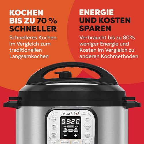 Instant Pot Duo 30 Elektrischer Multikocher 3L, Schnellkochtopf, Reiskocher – Bild 5