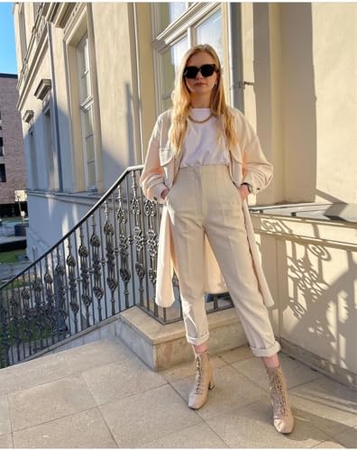 High Waisted Slim Fit Trousers for Women,Womens Wide Leg Pants,Dress Pants for Women,Womens Trousers4