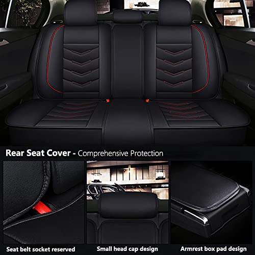 Image of Car Seat Cover for Toyota Tacoma 2002-2025, Durable Wear Resistant Waterproof Seat Cover, Breathable No Odor Premium Leather Vehicle Seat Covers.(Luxury,Black White)